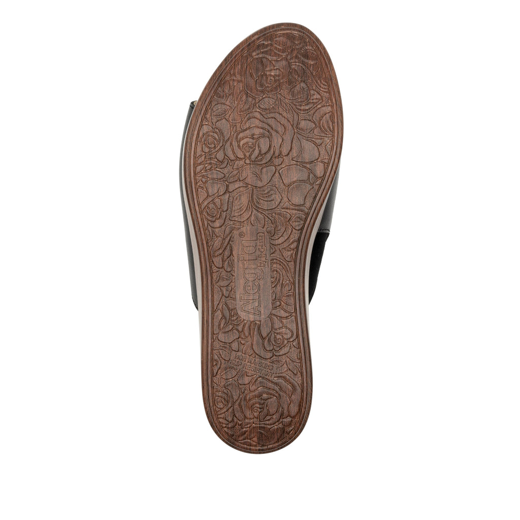 Triniti Black Butter slide sandal on comfort flatform outsole- TRI-641_S6