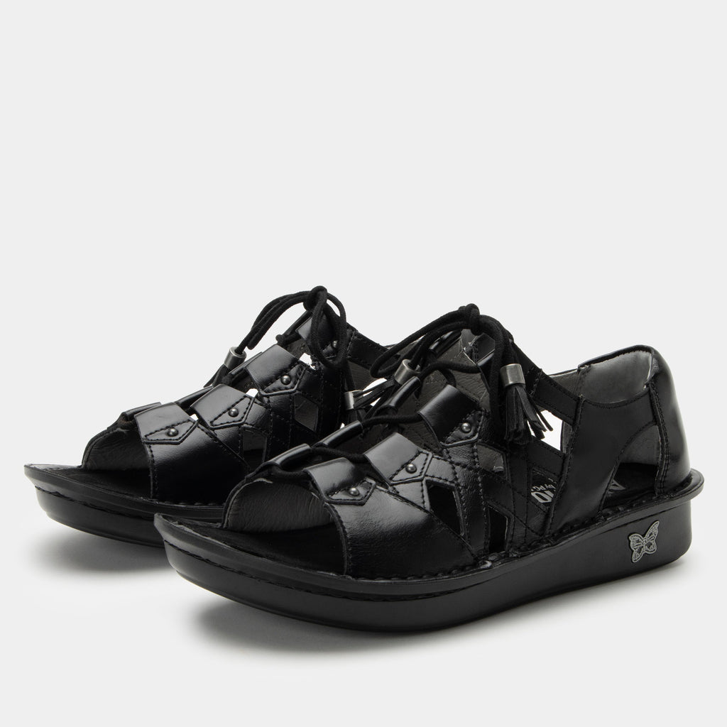 Valerie Noir Sandal | Alegria Shoes