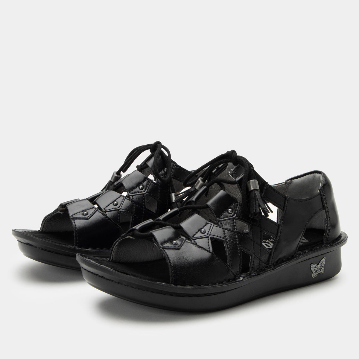 Valerie Noir Sandal | Alegria Shoes