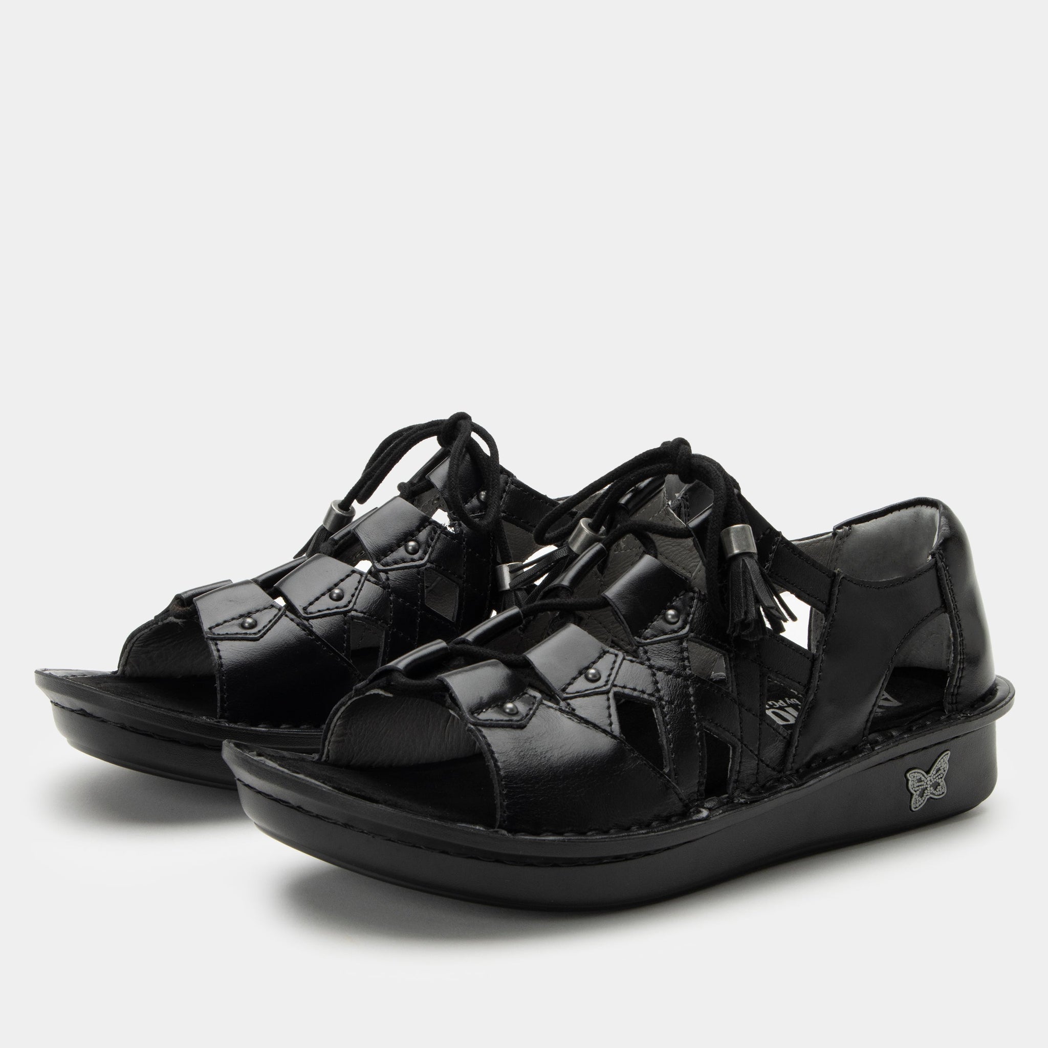 Valerie Noir Sandal - Alegria Shoes