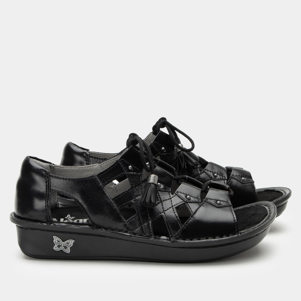 Valerie Noir Sandal | Alegria Shoes