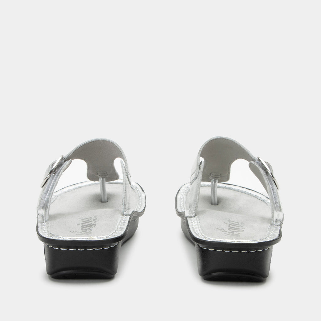 Vella Silver Sandal | Alegria Shoes