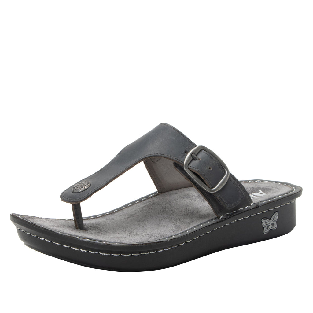 Vella Oiled Ash flip-flop sandal on a mini outsole - VEL-7413_S1