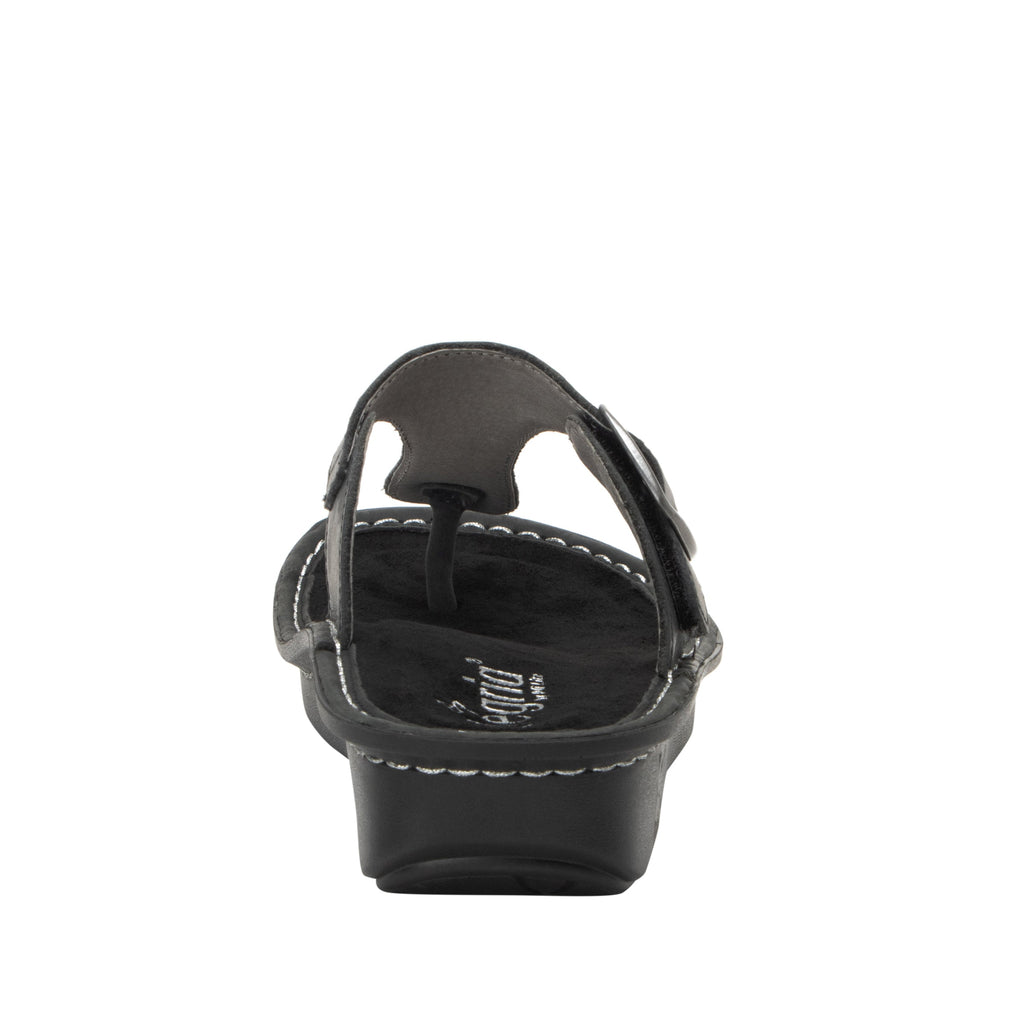 Vella Oiled Black flip-flop sandal on a mini outsole - VEL-7414_S4