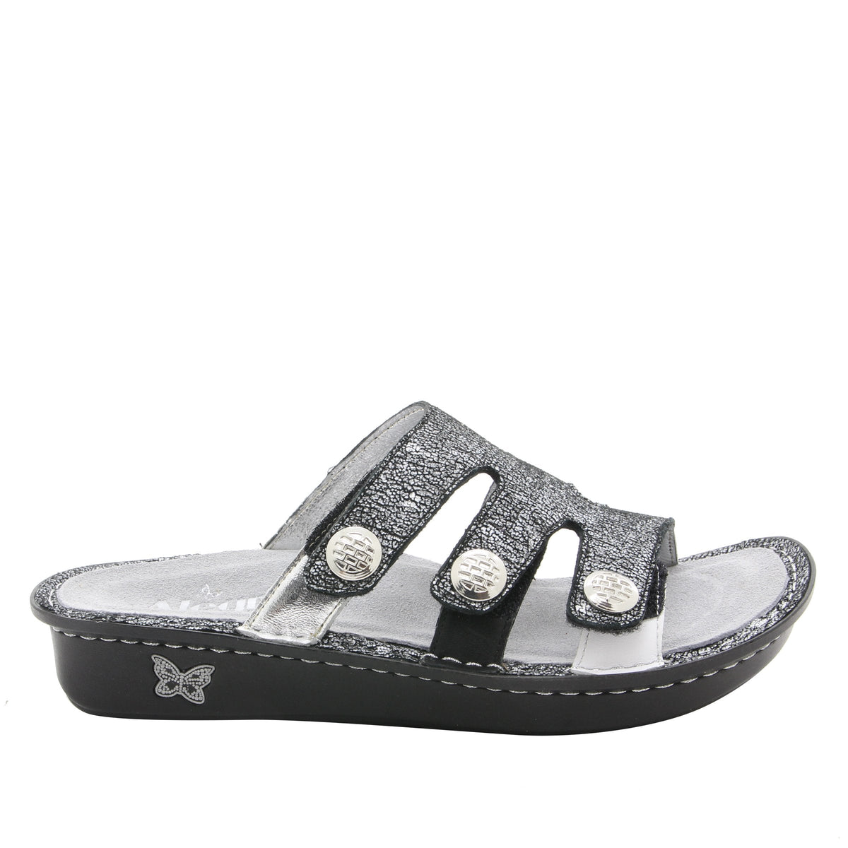 Venice Chirpy Pewter Sandal | Alegria Shoes