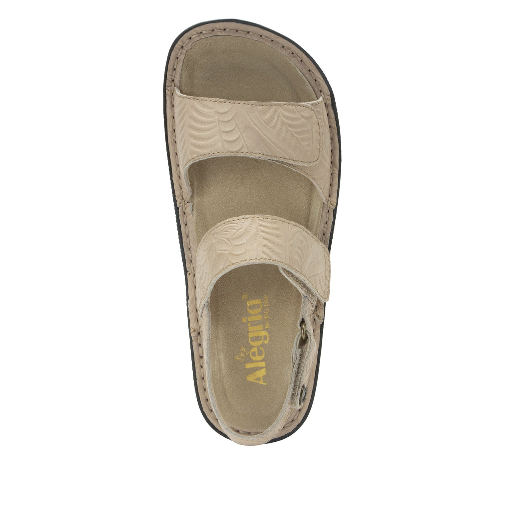 Verona Bone three strap adjustable sandal on mini outsole - VER-7421-S5