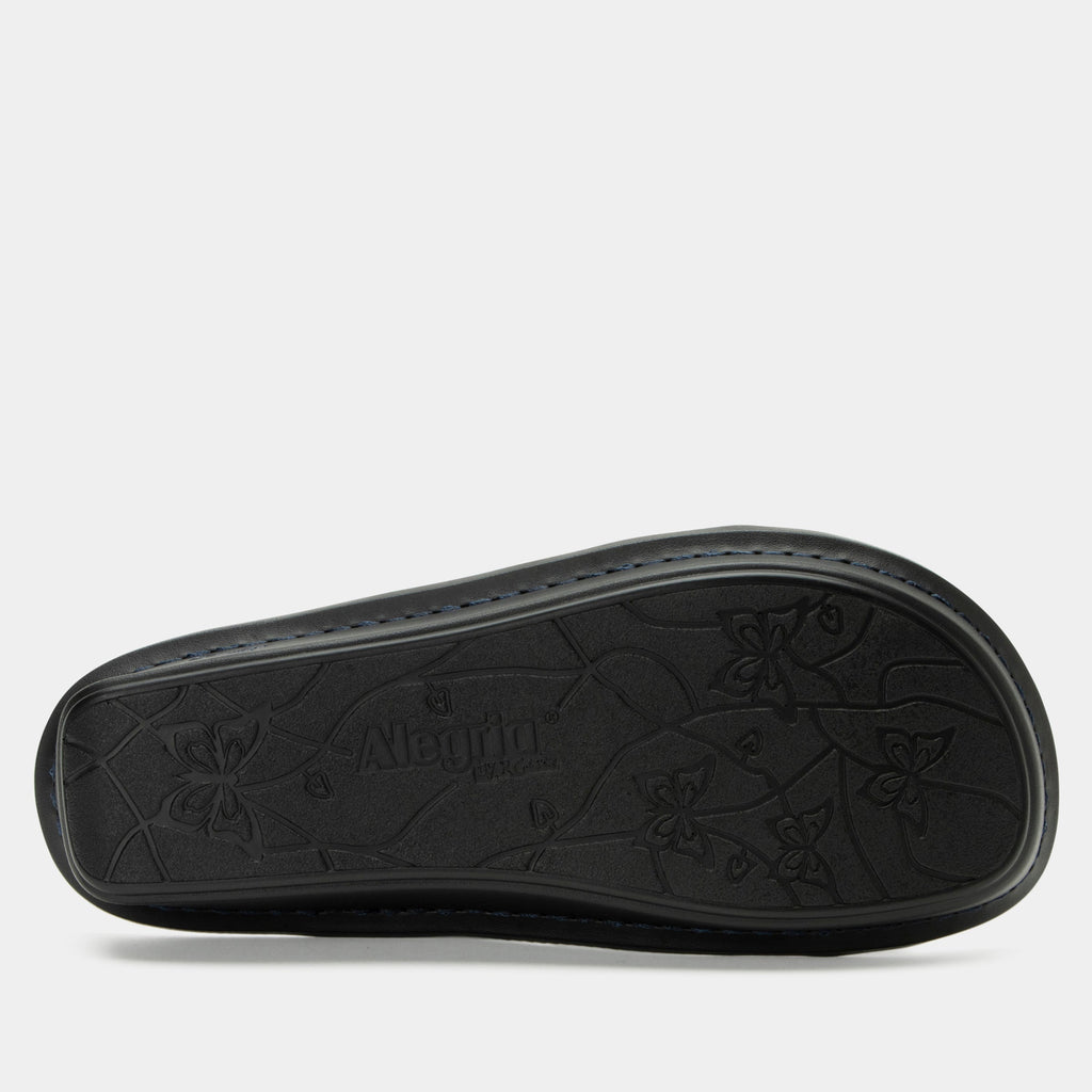 Victoriah Basketry Navy Sandal | Alegria Shoes