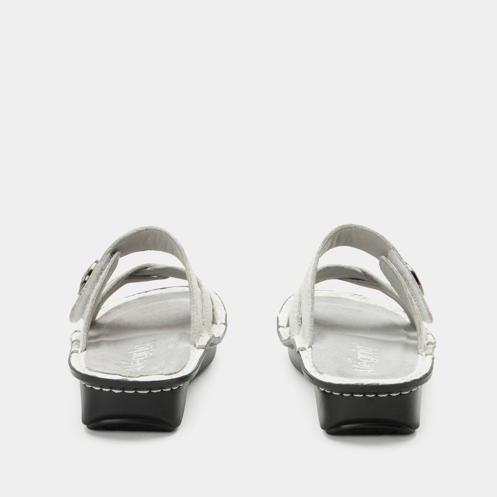 Victoriah Basketry White Sandal | Alegria Shoes