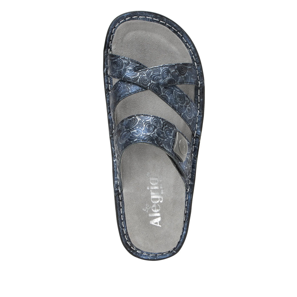 Victoriah Spherical with crisscross detail and adjustable strap slide on sandal on mini outsole - VIC-7417_S5