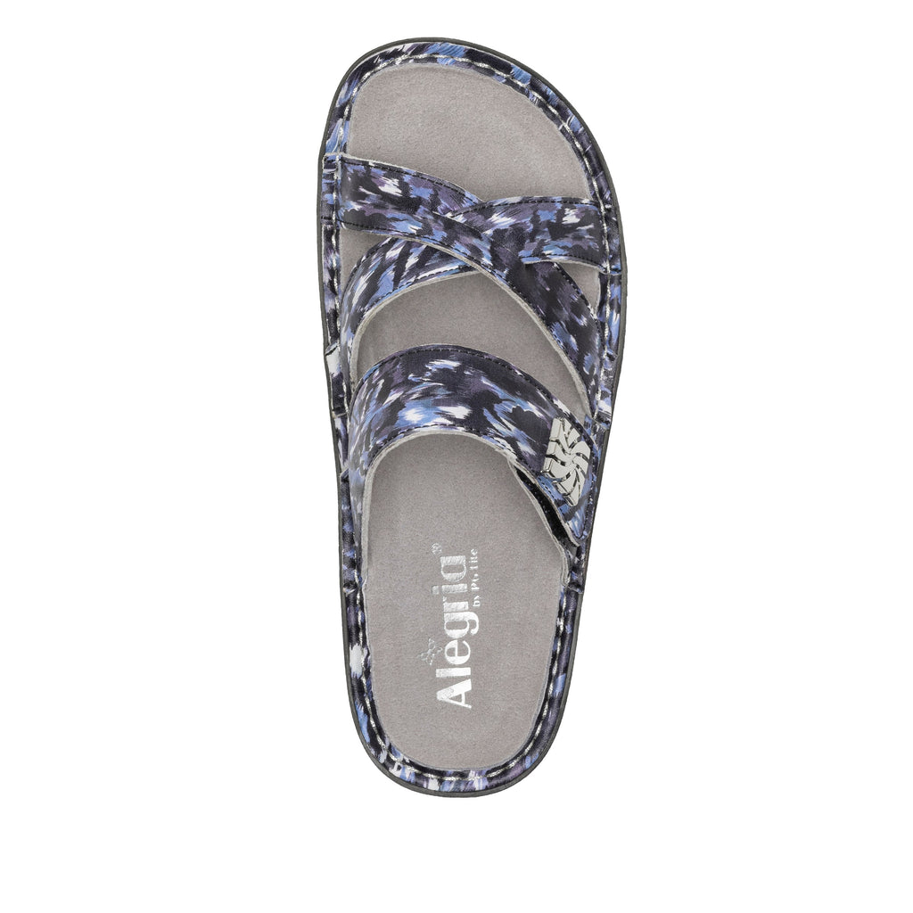 Victoriah Feral with crisscross detail and adjustable strap slide on sandal on mini outsole - VIC-7501_S5