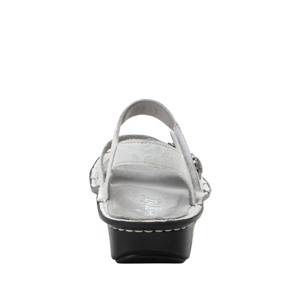 Vienna Delicut White Sandal with two adjustable hook and loop strap closures and ankle strap - VIE-7408_S4