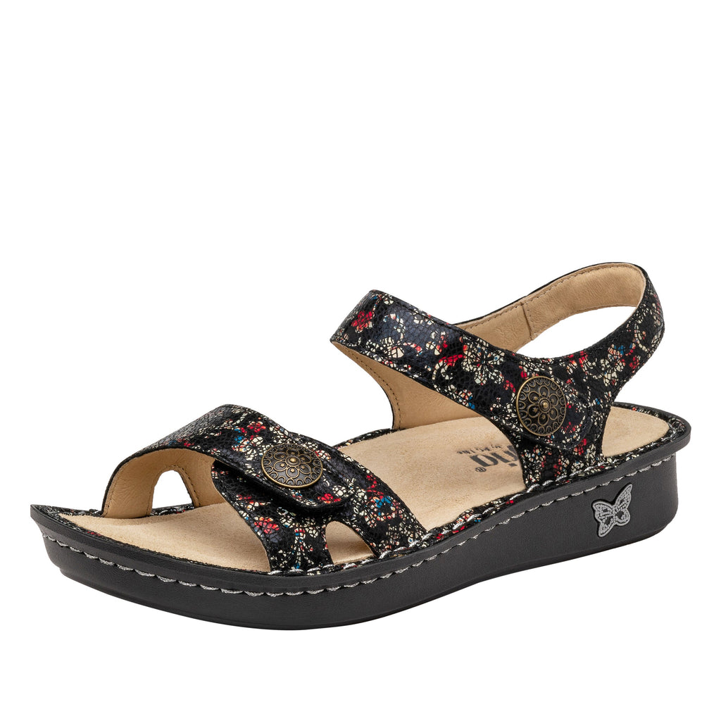 Vienna Posh Sandal with two adjustable hook and loop strap closures and ankle strap - VIE-7516_S1