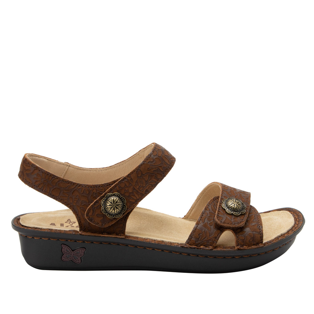 Vienna Delicut Tawny Sandal with two adjustable hook and loop strap closures and ankle strap - VIE-7608_S3