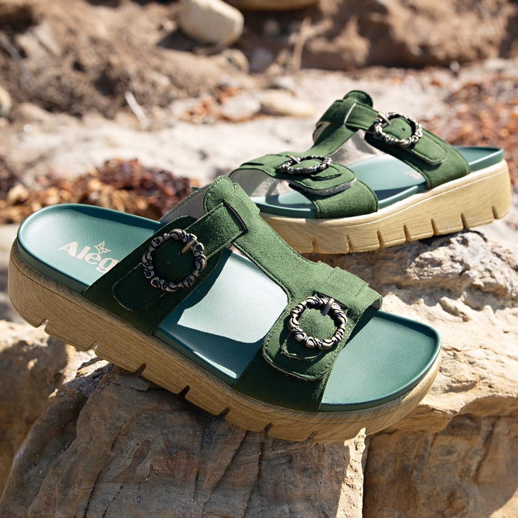 Vita Forest gladiator inspired sandal with t-strap hook and loop adjustable straps - VIT-119_S2