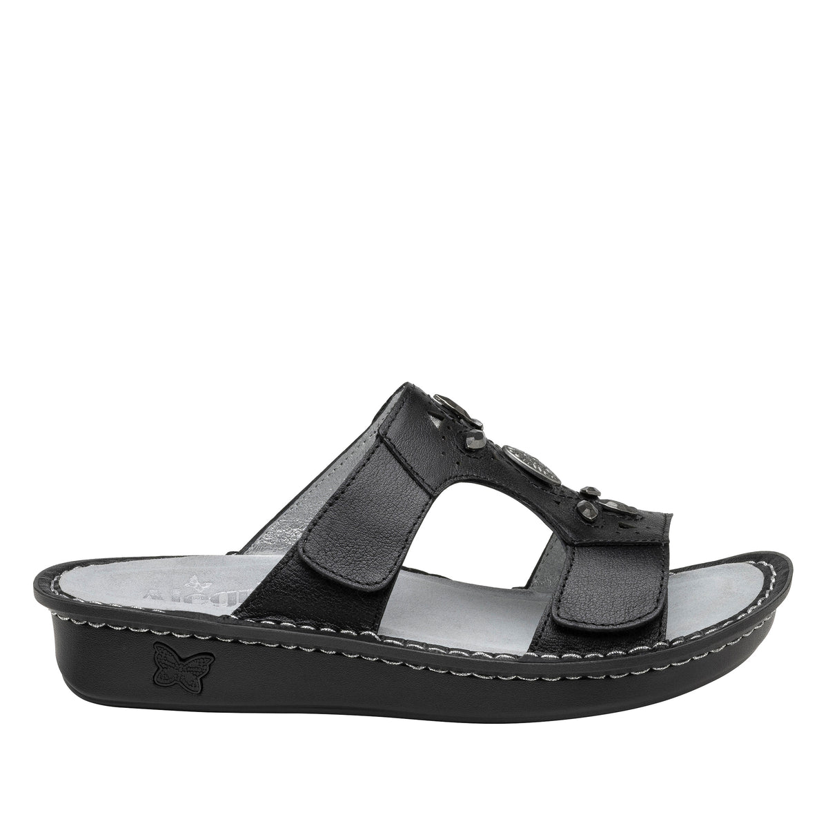 Vanna Black Sandal | Alegria Shoes