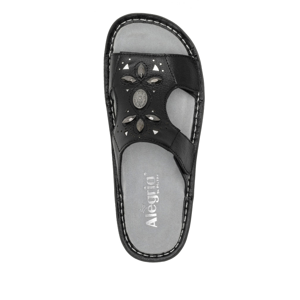 Vanna Black slide sandal with cutout design on mini outsole - VNN-601_S5