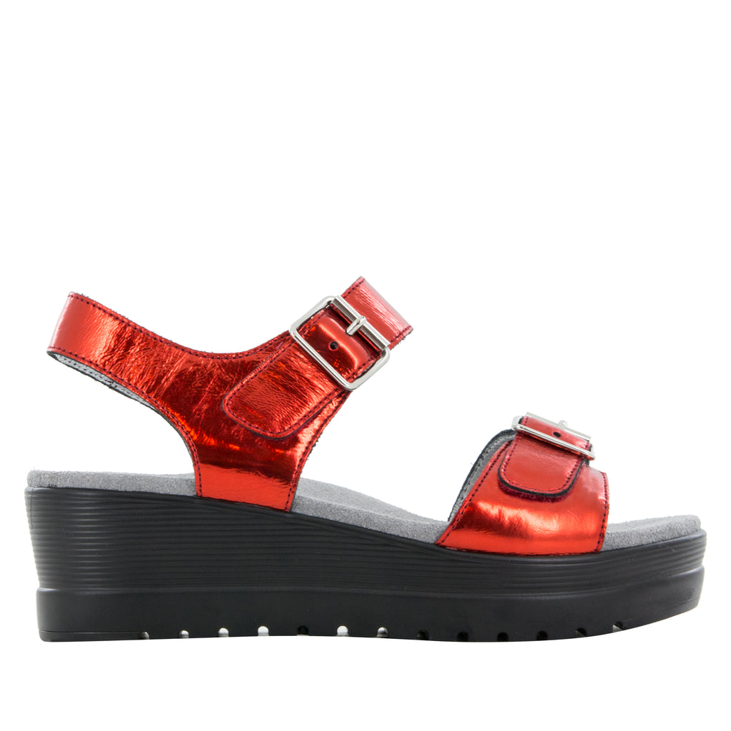 Morgyn Cherry Mirror flatform wedge sandal, with exposed leather footbed - MOR-257_S2 (504275075126)